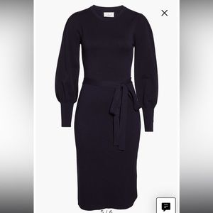 NWT Eliza J Long Sleeve Belted Sweater Dress